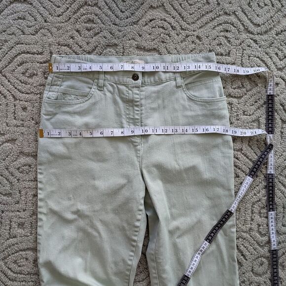 Vintage Tradition trendy light green cropped super hight rise jeans size 10 @L1 - Picture 10 of 10